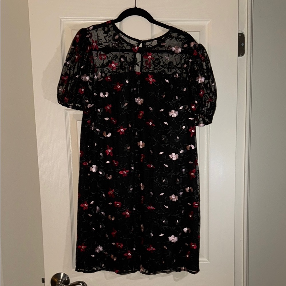 Elegant Black Floral Dress